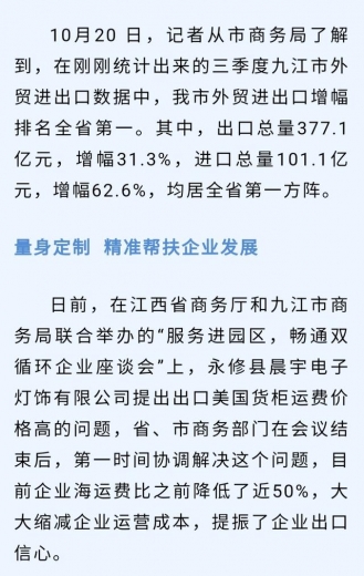 优秀！九江市外贸进出口增幅排名全省第一！-1.jpg