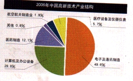 2006年中国高新技术产业结构.JPG