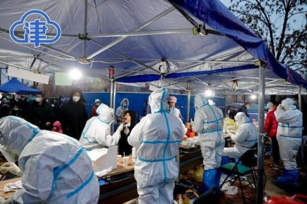 风雪无阻 首战打响 天津港保税区开展大规模核酸检测-1.jpg