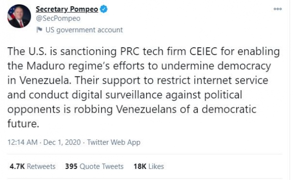 美国制裁中国电子进出口有限公司，借口委内瑞拉，原因实际有五点-1.jpg