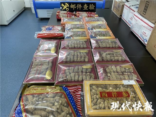 金陵海关在进境邮件中查获西洋参896克-3.jpg