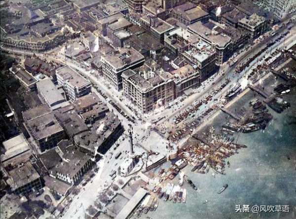 1927年，英国人航拍的上海外滩，海关大楼和沙逊大厦都在建造中-10.jpg