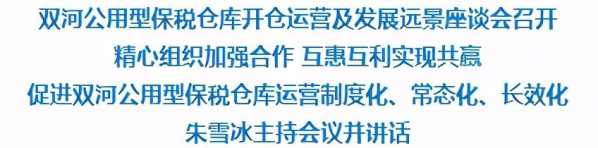 双河公用型保税仓库开仓运营及发展远景座谈会召开 朱雪冰主持会议并讲话-1.jpg