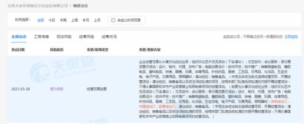 太合环球音乐文化经营范围新增贸易进出口，百度对其持股超38%-1.jpg