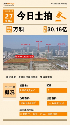 30.16亿！万科杀出重围，拿下保税区宅地！溢价率37%-1.jpg